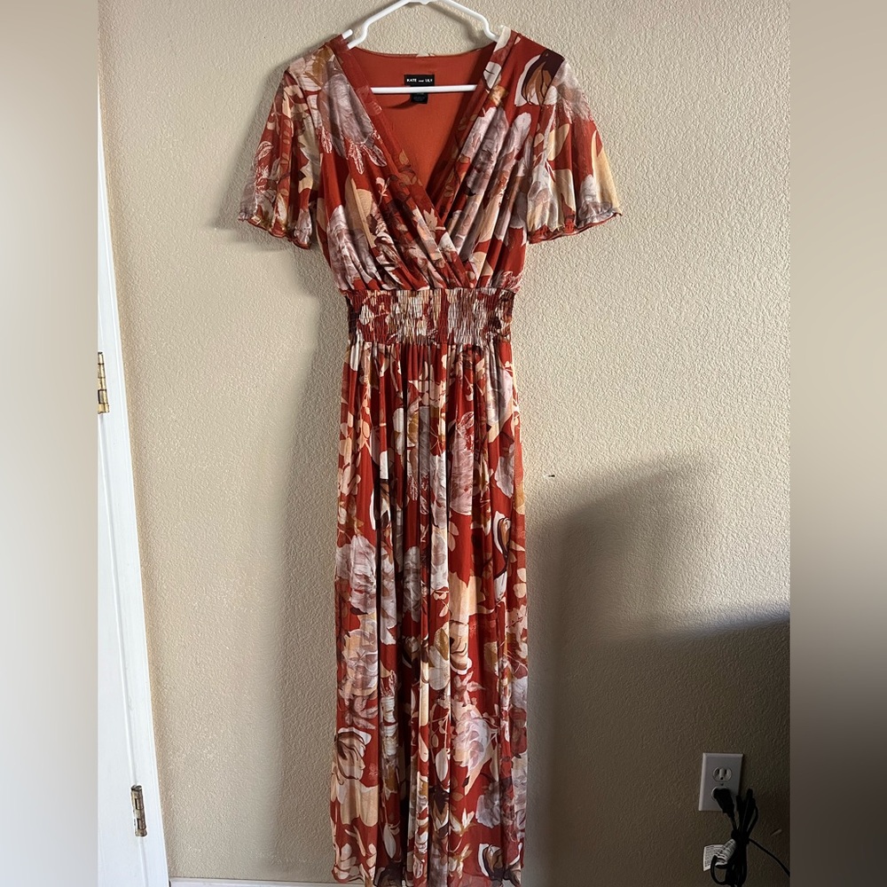 COPY - Orange Floral Dress